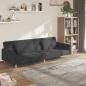 Preview: ARDEBO.de - Schlafsofa 2-Sitzer mit 2 Kissen Dunkelgrau Stoff
