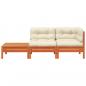 Preview: Gartensofa mit Kissen und Fußhocker Massivholz Kiefer