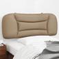 Preview: ARDEBO.de - Kopfteil-Kissen Cappuccino-Braun 100 cm Kunstleder