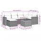 Preview: 7-tlg. Garten-Sofagarnitur mit Kissen Schwarz Poly Rattan