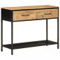 Preview: ARDEBO.de - Konsolentisch 100x35x76 cm Massivholz Mango und Eisen