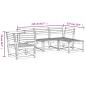 Preview: 5-tlg. Garten-Lounge-Set Wachsbraun Massivholz Kiefer