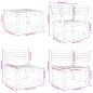 Preview: 5-tlg. Garten-Lounge-Set Wachsbraun Massivholz Kiefer