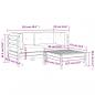 Preview: Gartensofa mit Kissen und Hocker 2-Sitzer