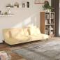 Preview: ARDEBO.de - Schlafsofa 2-Sitzer mit 2 Kissen Creme Samt