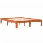 Preview: Massivholzbett ohne Matratze Wachsbraun 120x190 cm Kiefernholz