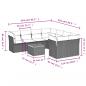 Preview: 9-tlg. Garten-Sofagarnitur mit Kissen Grau Poly Rattan