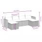 Preview: 6-tlg. Garten-Sofagarnitur mit Kissen Schwarz Poly Rattan