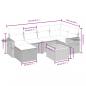 Preview: 7-tlg. Garten-Sofagarnitur mit Kissen Grau Poly Rattan