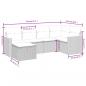 Preview: 6-tlg. Garten-Sofagarnitur mit Kissen Beige Poly Rattan