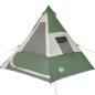 Preview: Tipi-Campingzelt 7 Personen Grün Wasserdicht