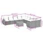 Preview: 11-tlg. Garten-Sofagarnitur mit Kissen Schwarz Poly Rattan
