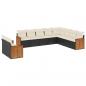 Preview: 10-tlg. Garten-Sofagarnitur mit Kissen Schwarz Poly Rattan