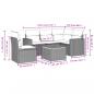Preview: 6-tlg. Garten-Sofagarnitur mit Kissen Grau Poly Rattan