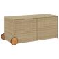 Preview: Gartentruhe mit Rollen Beige 283L Poly Rattan