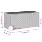 Preview: Gartentruhe mit Rollen Beige 283L Poly Rattan