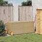 Preview: Gartentruhe mit Rollen Beige 283L Poly Rattan