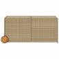 Preview: Gartentruhe mit Rollen Beige 283L Poly Rattan
