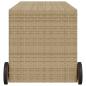 Preview: Gartentruhe mit Rollen Beige 283L Poly Rattan