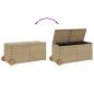Preview: Gartentruhe mit Rollen Beige 283L Poly Rattan