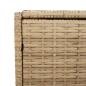 Preview: Gartentruhe mit Rollen Beige 283L Poly Rattan