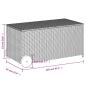 Preview: Gartentruhe mit Rollen Beige 190L Poly Rattan