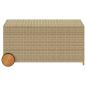 Preview: Gartentruhe mit Rollen Beige 190L Poly Rattan