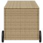 Preview: Gartentruhe mit Rollen Beige 190L Poly Rattan