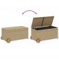Preview: Gartentruhe mit Rollen Beige 190L Poly Rattan