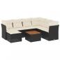 Preview: 8-tlg. Garten-Sofagarnitur mit Kissen Schwarz Poly Rattan