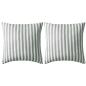 Preview: Gartenkissen 2 Stk. Streifenmuster 45 x 45 cm Grau