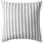 Preview: Gartenkissen 2 Stk. Streifenmuster 45 x 45 cm Grau