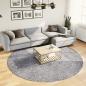 Preview: ARDEBO.de - Teppich Shaggy Hochflor Modern Blau Ø 240 cm