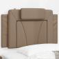 Preview: ARDEBO.de - Kopfteil-Kissen Cappuccino-Braun 80 cm Kunstleder