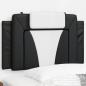 Preview: ARDEBO.de - Kopfteil-Kissen Schwarz und Weiß 90 cm Kunstleder