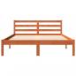 Preview: Massivholzbett ohne Matratze Wachsbraun 140x190 cm Kiefernholz