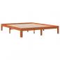 Preview: Massivholzbett ohne Matratze Wachsbraun 180x200 Kiefernholz