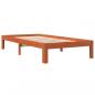Preview: Massivholzbett ohne Matratze Wachsbraun 100x200 Kiefernholz