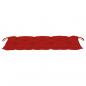 Preview: Gartenbank mit Auflage 120 cm Bambus