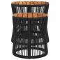 Preview: Garten-Beistelltische 2 Stk. mit Holzplatte Schwarz Poly Rattan