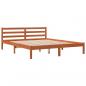 Preview: Massivholzbett ohne Matratze Wachsbraun 180x200 Kiefernholz