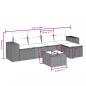 Preview: 6-tlg. Garten-Sofagarnitur mit Kissen Grau Poly Rattan