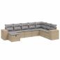 Preview: 8-tlg. Garten-Sofagarnitur mit Kissen Beige Poly Rattan