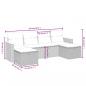 Preview: 6-tlg. Garten-Sofagarnitur mit Kissen Grau Poly Rattan