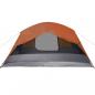 Preview: Campingzelt mit Vorzelt 4 Personen Orange Wasserdicht