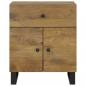 Preview: Nachttisch 50x33x60 cm Massivholz Mango & Holzwerkstoff