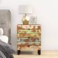 Preview: ARDEBO.de - Nachttisch 50x33x62 cm Altholz Massiv & Holzwerkstoff