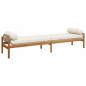 Preview: Gartenbank mit Kissen Beige Poly Rattan Akazie