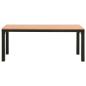 Preview: Gartenbank 110 cm Stahl und WPC Braun und Schwarz