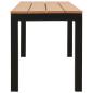 Preview: Gartenbank 110 cm Stahl und WPC Braun und Schwarz